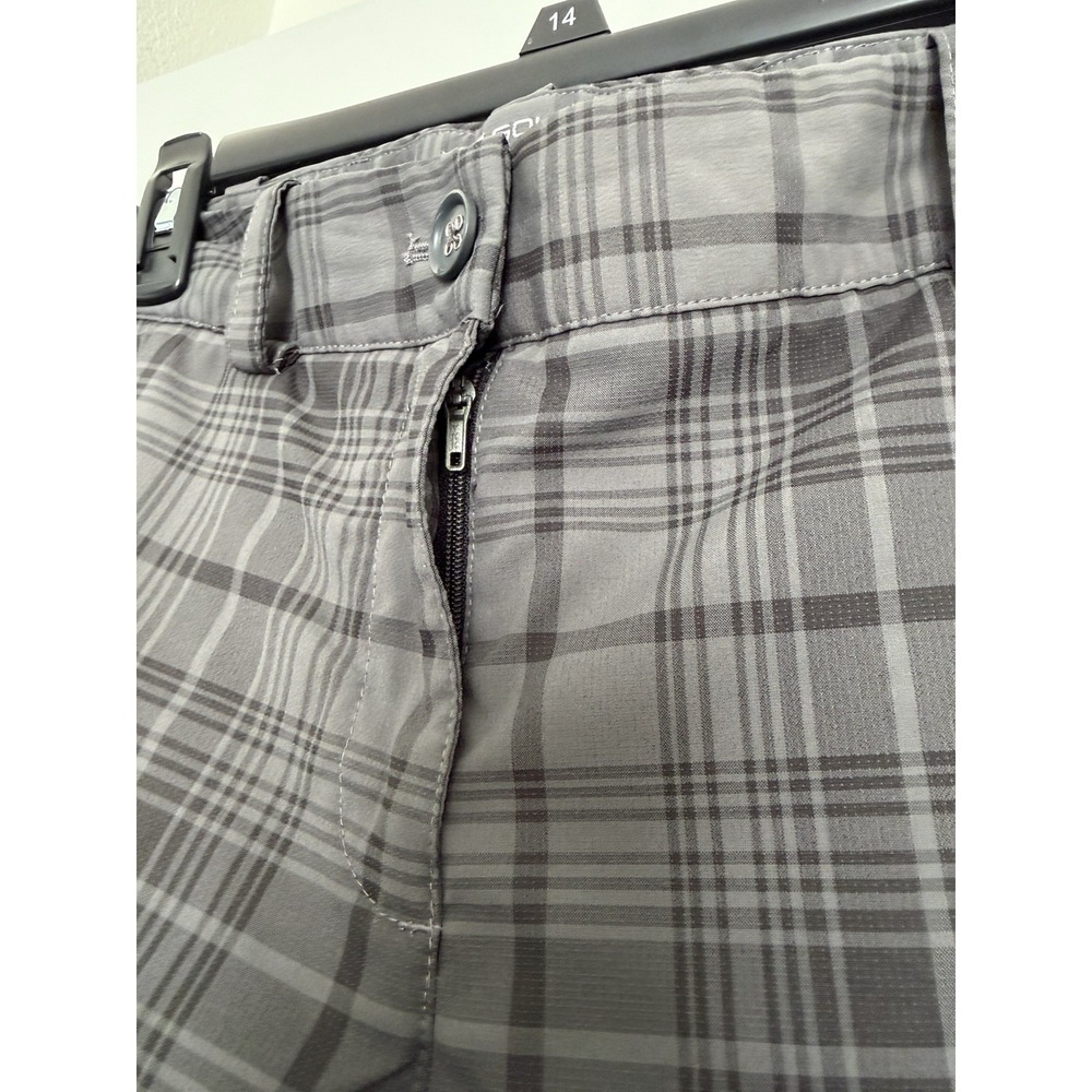 Nike Golf Women's Dri-FIT Plaid Pants Size 10 Grey Black Modern Rise - Picture 2 of 9